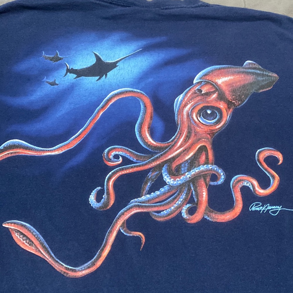 Vintage Ocean/ Squid Graphic Tshirt | Size L